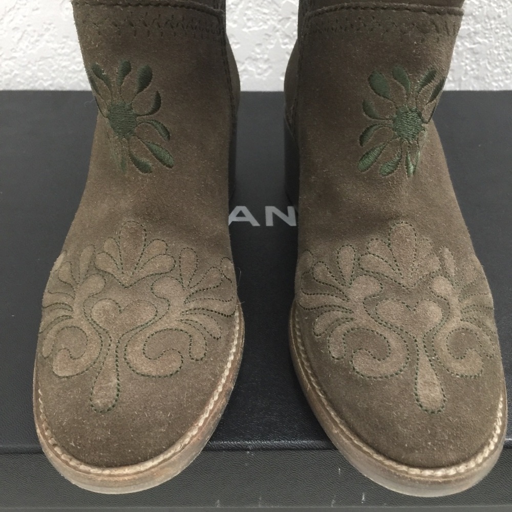 Tall Chanel Suede Boots - Picture 4 of 9